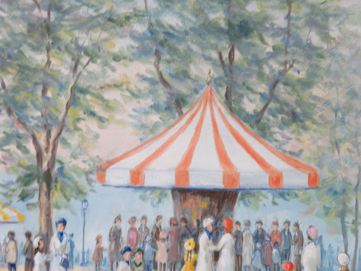 Park Scene Oil Painting by Alanta Krawor