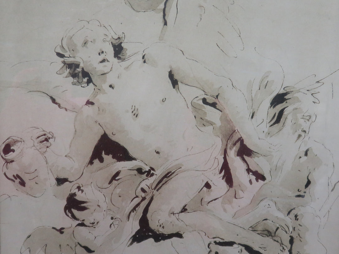 Print of Winged Figures by Tiepolo