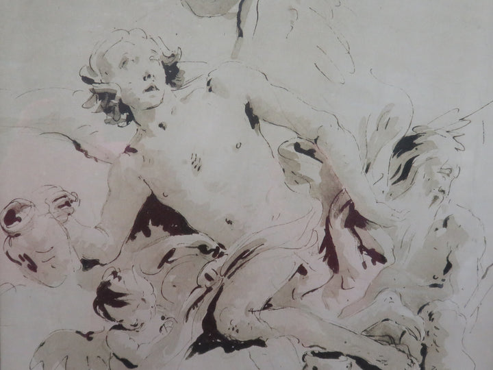 Print of Winged Figures by Tiepolo