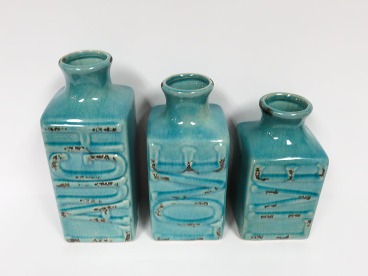 "Live, Laugh, Love" Vase Trio
