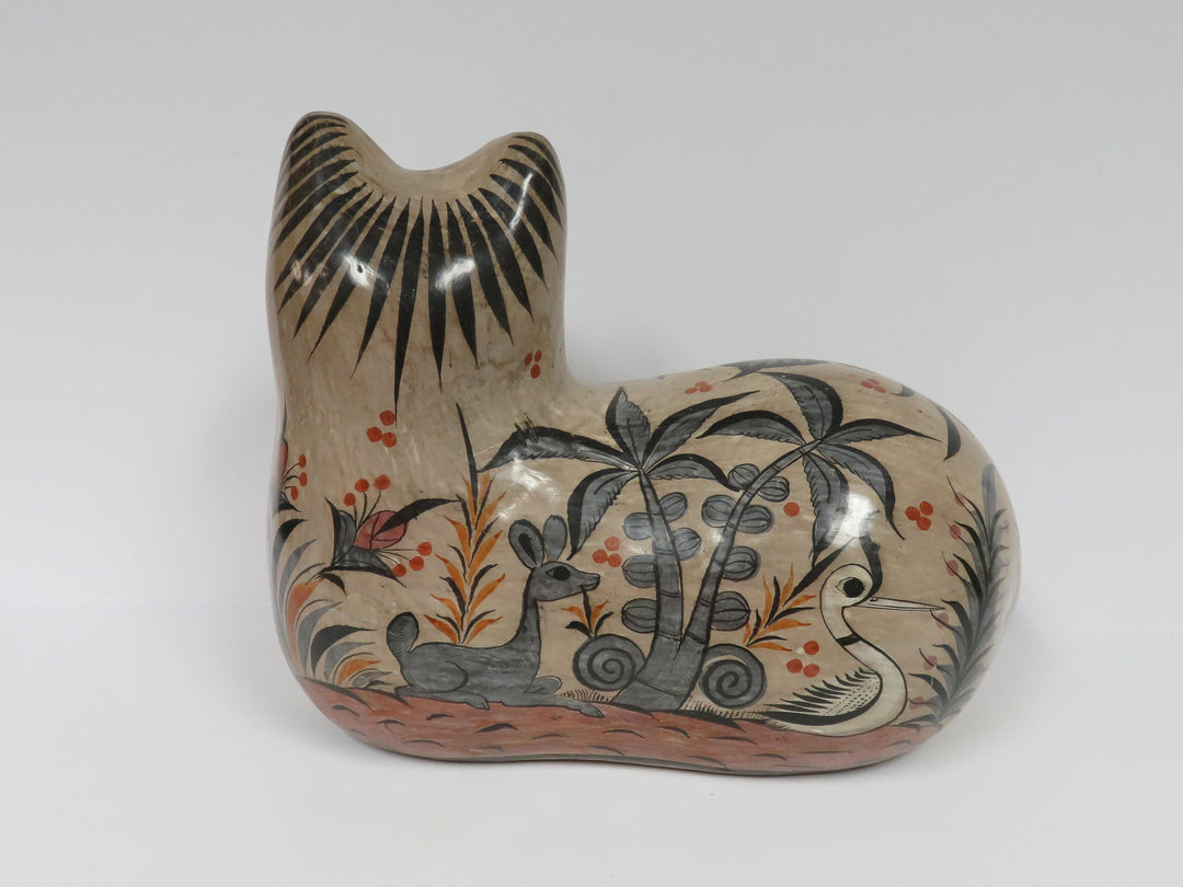 Folk Art Pottery Cat