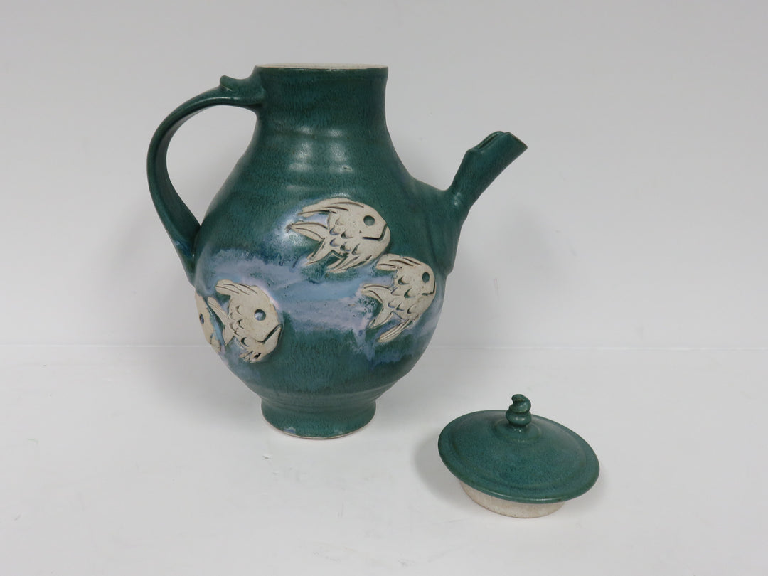 Teal Fish Teapot