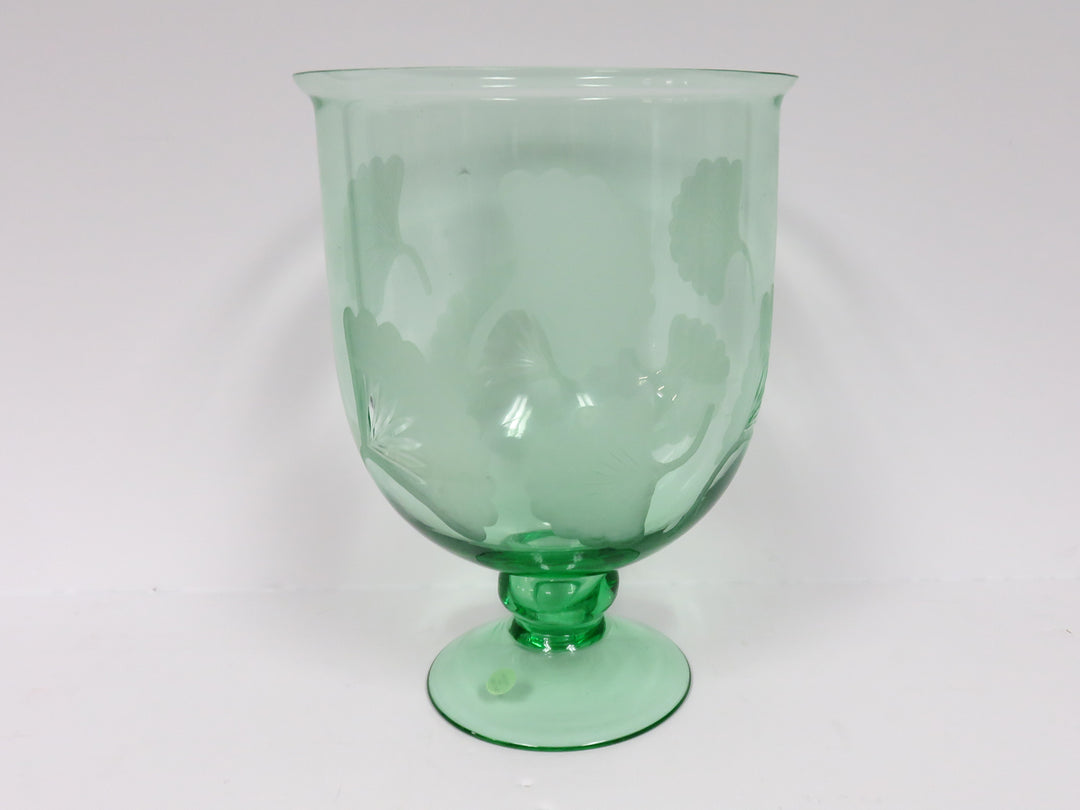 Pedestal Green Vase/Candle Holder