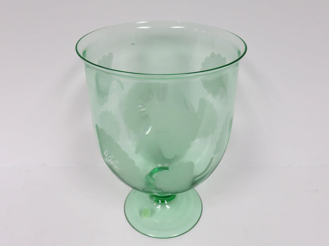 Pedestal Green Vase/Candle Holder
