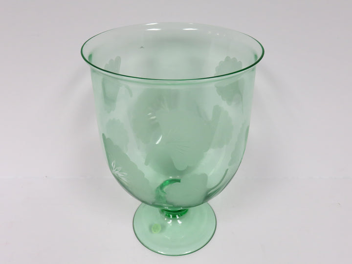 Pedestal Green Vase/Candle Holder