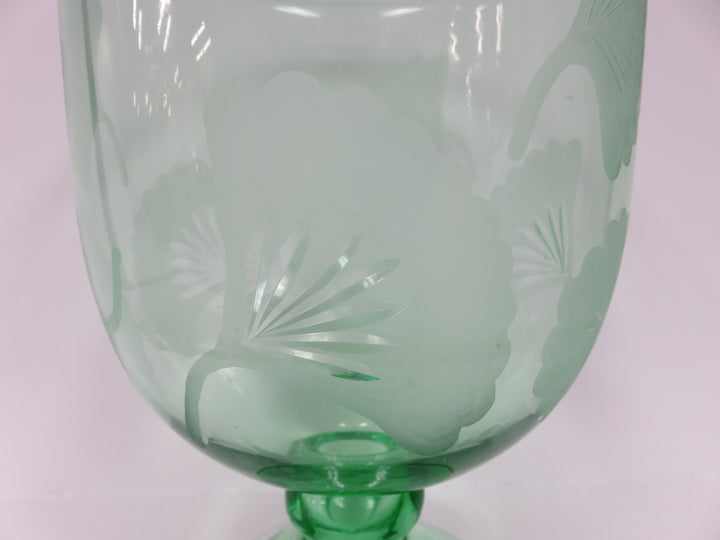 Pedestal Green Vase/Candle Holder
