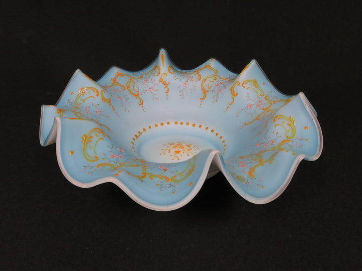 Antique Blue "Brides Basket"  Bowl