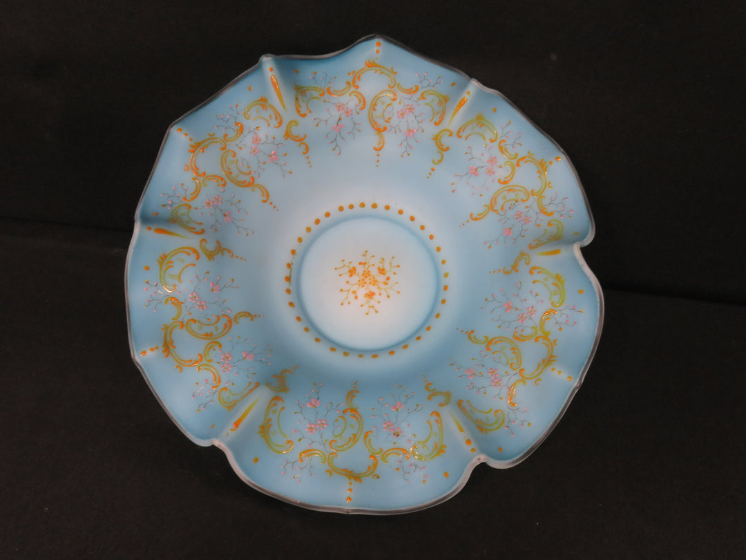 Antique Blue "Brides Basket"  Bowl