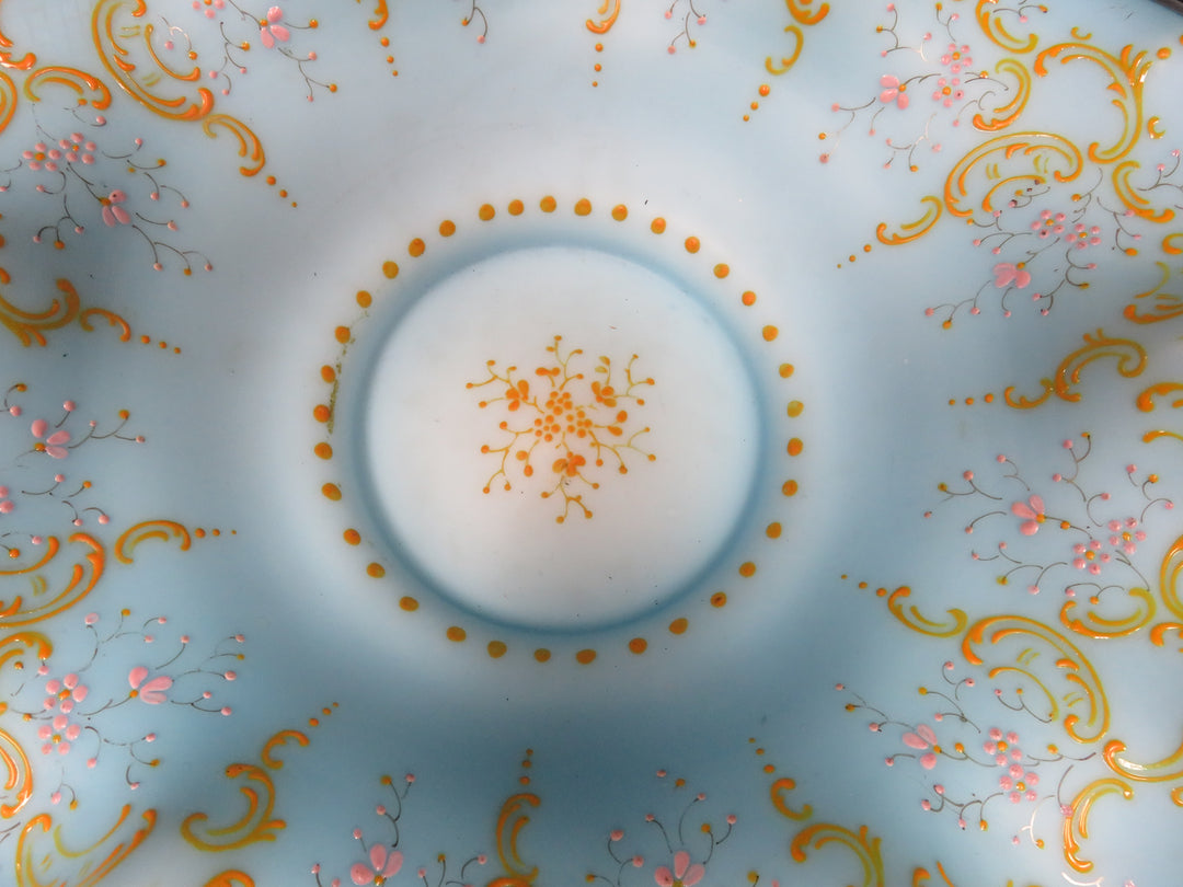 Antique Blue "Brides Basket"  Bowl