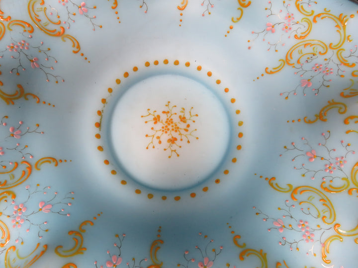 Antique Blue "Brides Basket"  Bowl