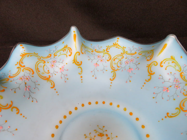 Antique Blue "Brides Basket"  Bowl