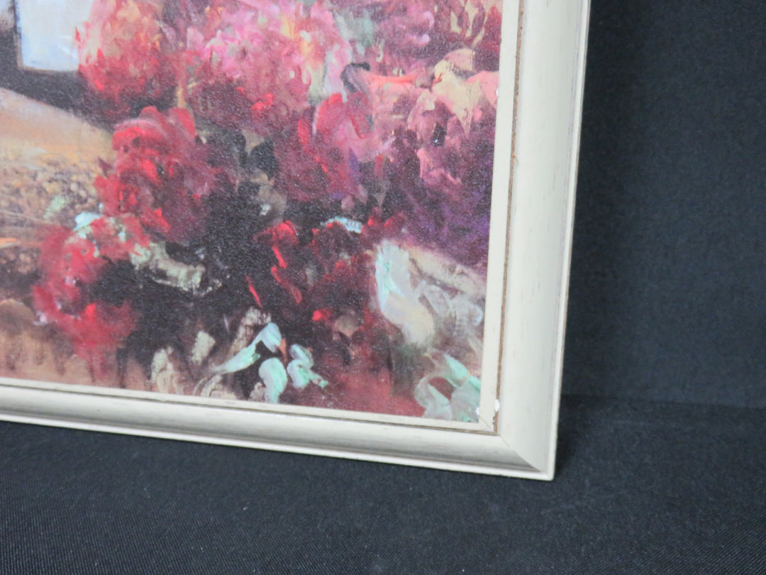 Garden Scene Print on Board