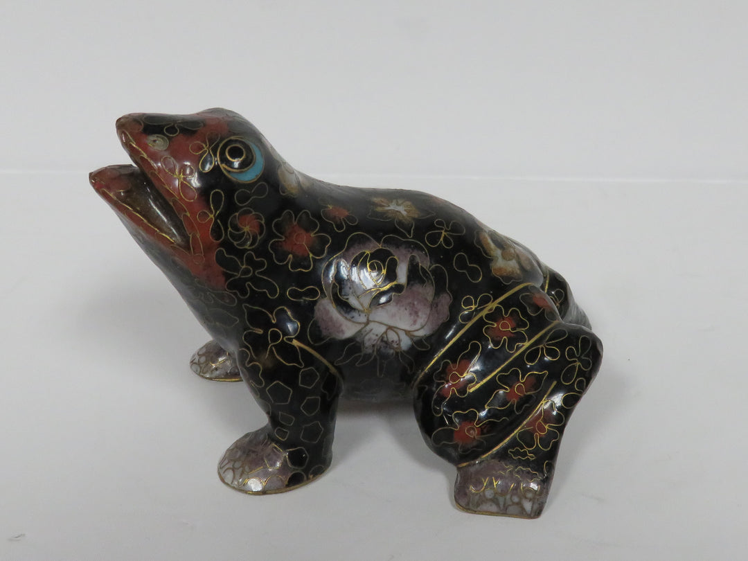Cloissone Frog Figurine