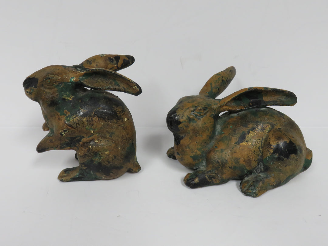Cast Iron Bunny Figurines