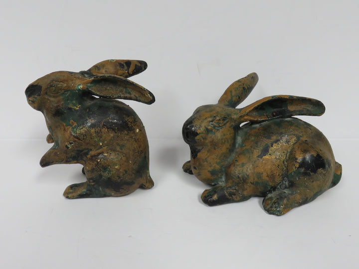 Cast Iron Bunny Figurines