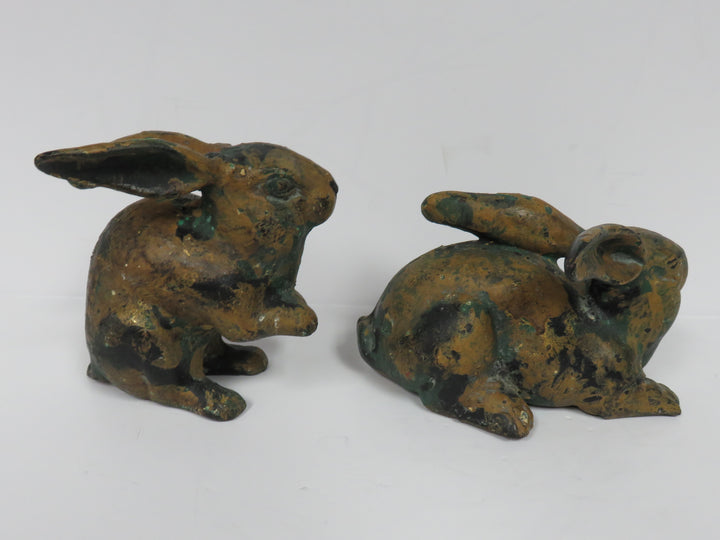 Cast Iron Bunny Figurines