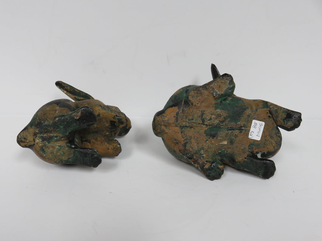 Cast Iron Bunny Figurines