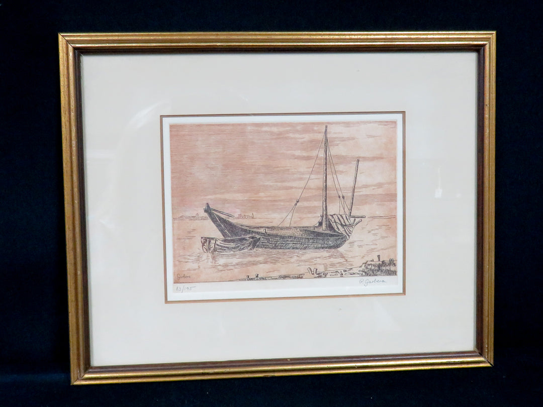 Sailboat Etching