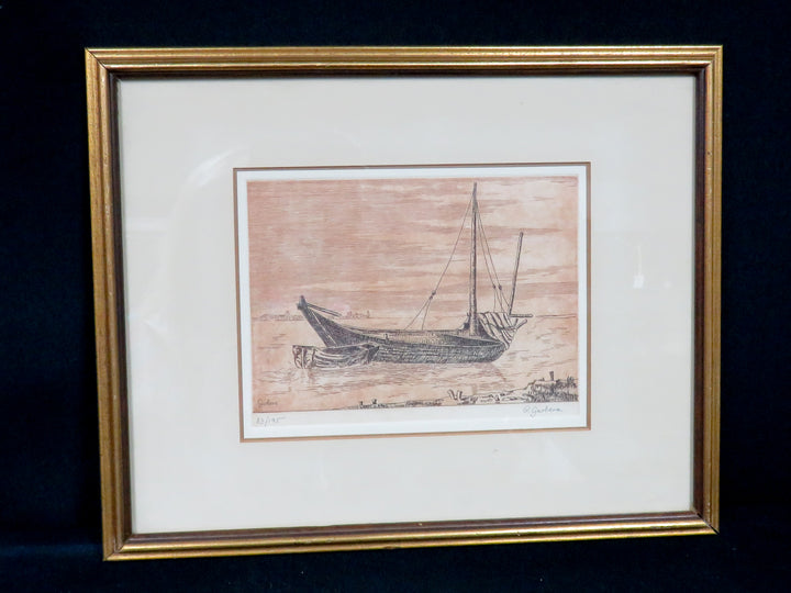 Sailboat Etching