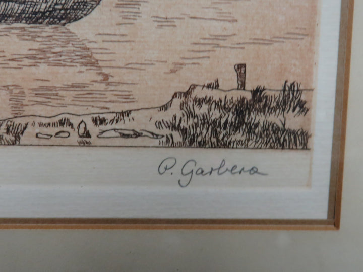 Sailboat Etching