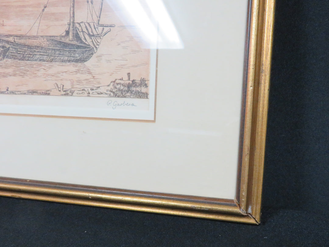 Sailboat Etching