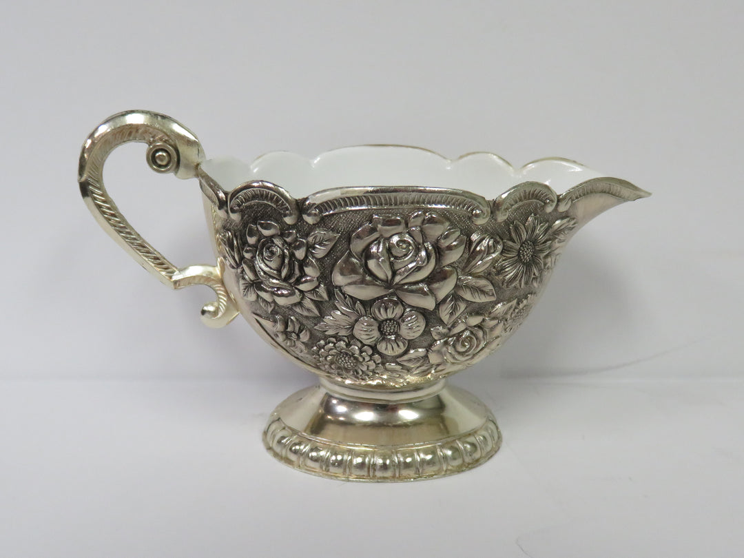 Silverplate Cream & Sugar with Underplate