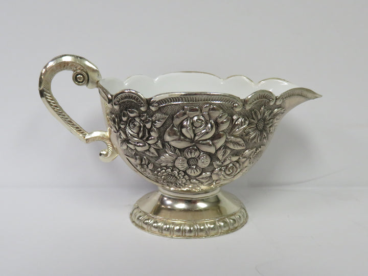 Silverplate Cream & Sugar with Underplate