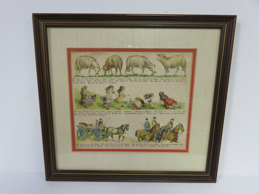 German Primer Page Framed