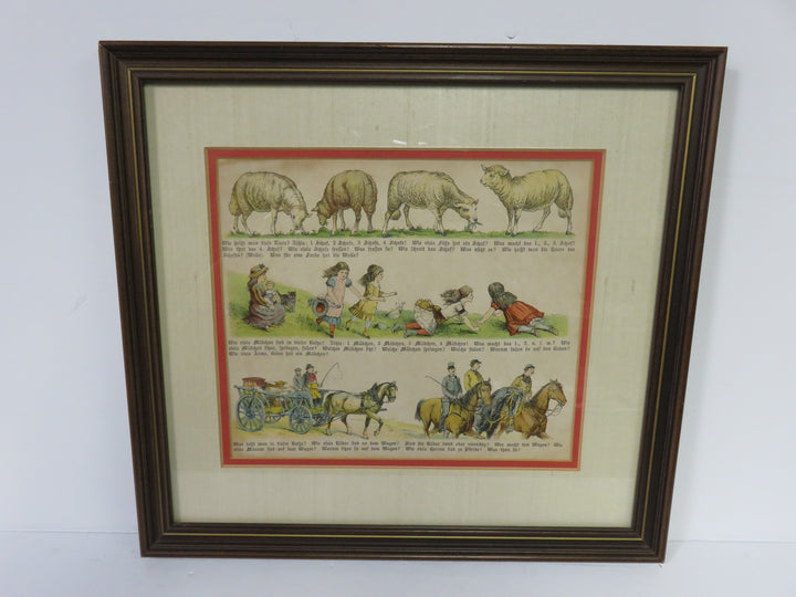 German Primer Page Framed