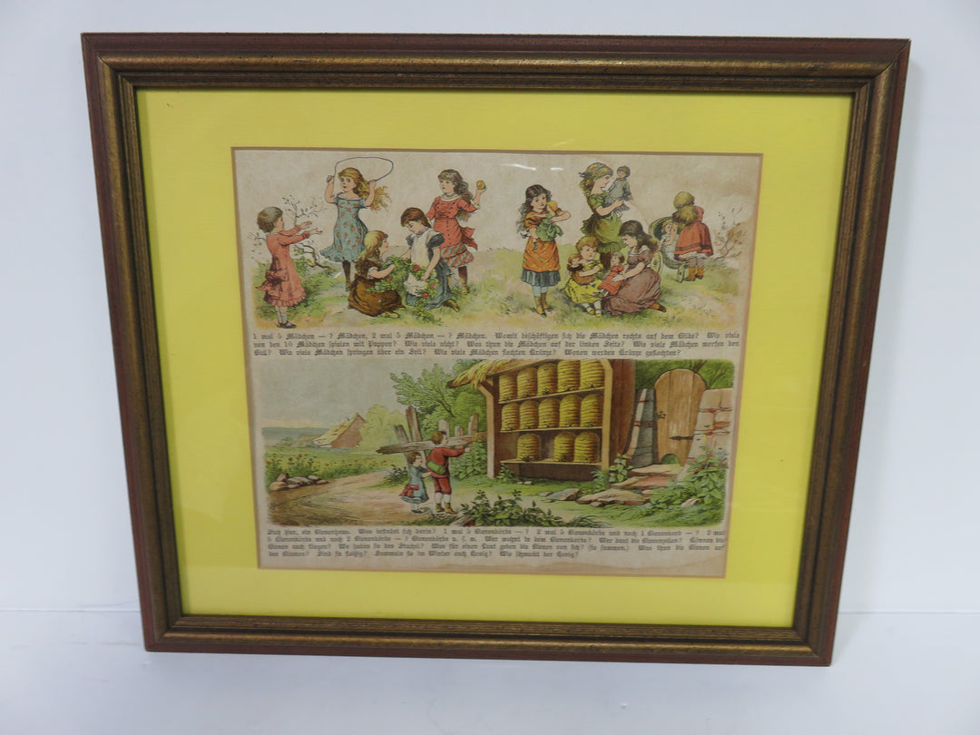 German Primer Page Framed