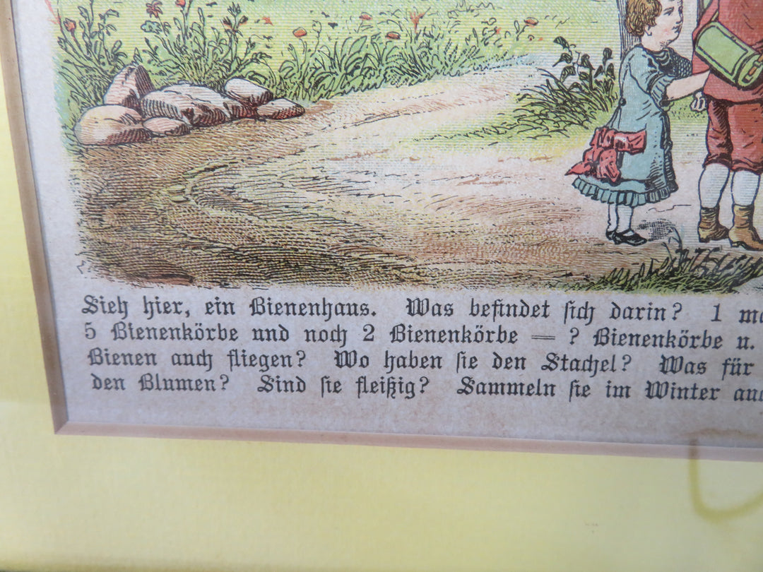 German Primer Page Framed