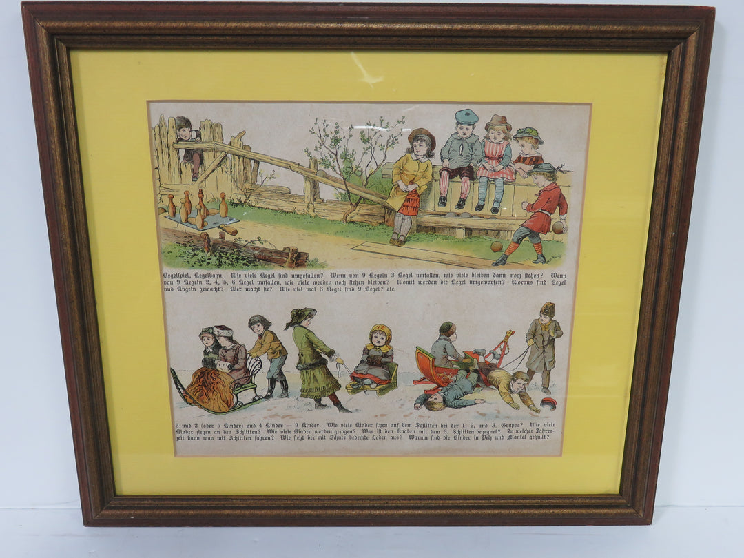 German Primer Page Framed