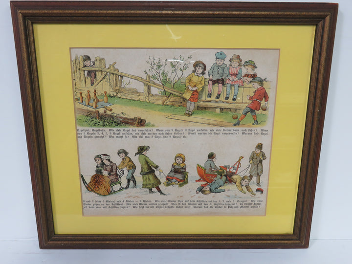 German Primer Page Framed