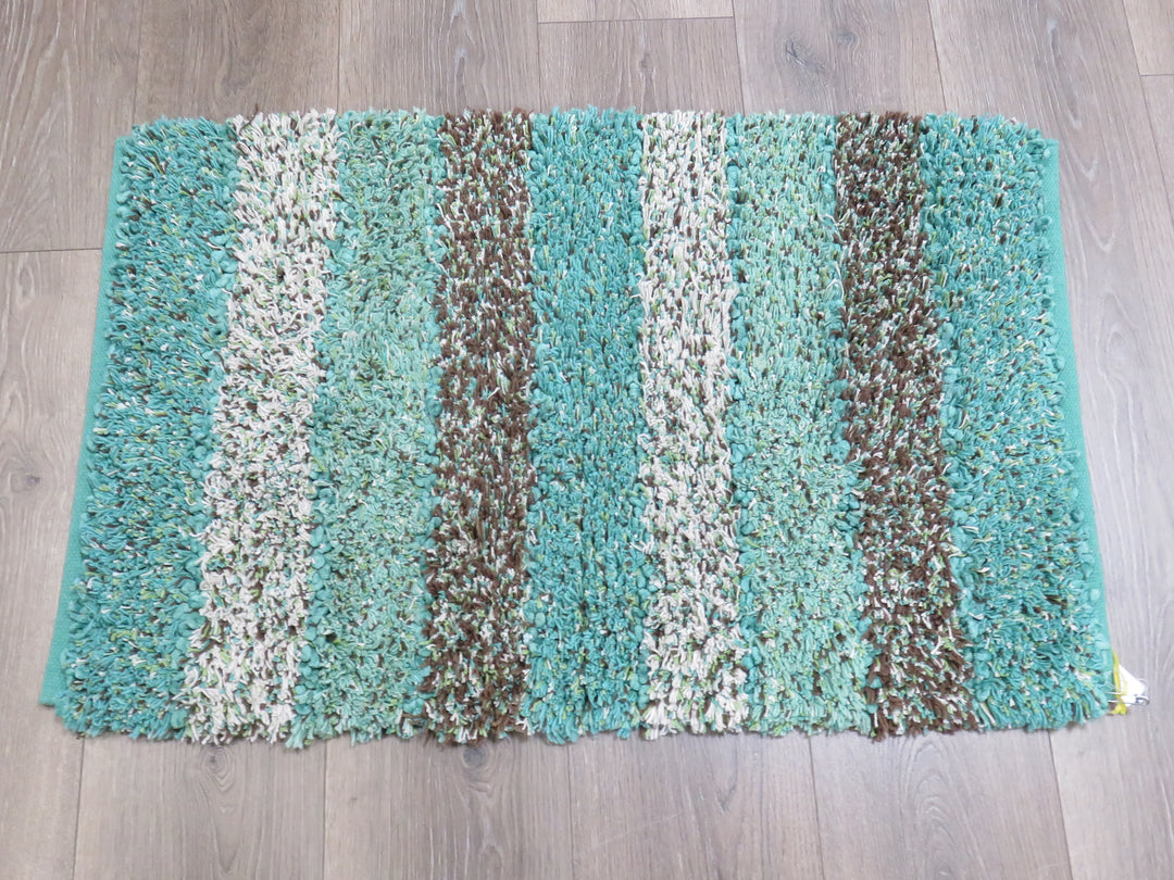 Turquoise Shag Scatter Rug
