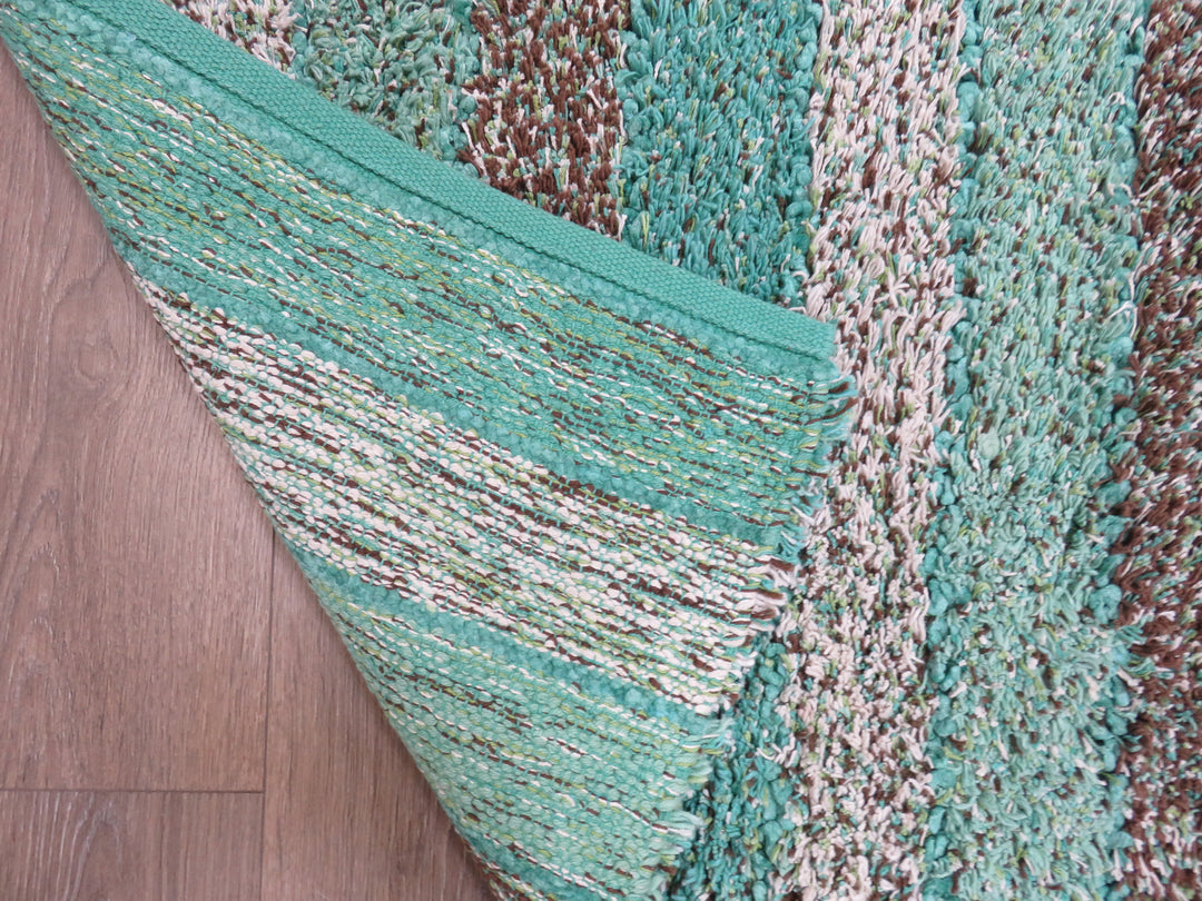 Turquoise Shag Scatter Rug