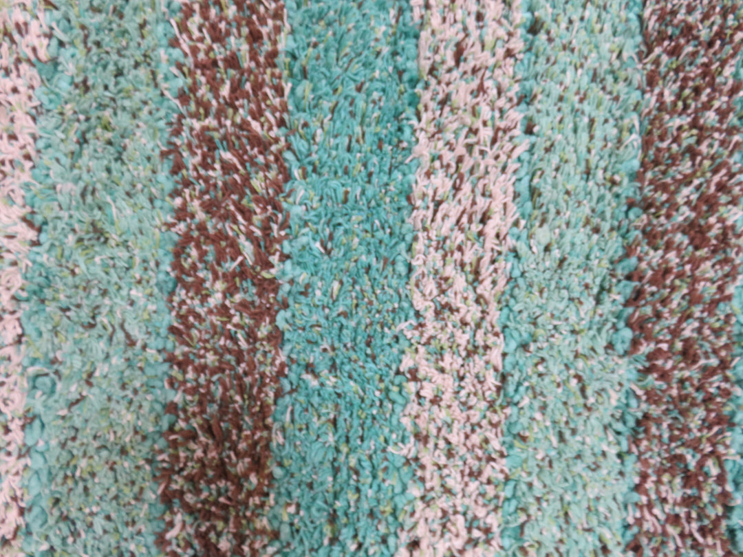 Turquoise Shag Scatter Rug