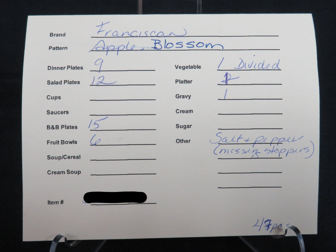 Franciscan Apple Blossom Dishes