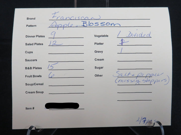 Franciscan Apple Blossom Dishes