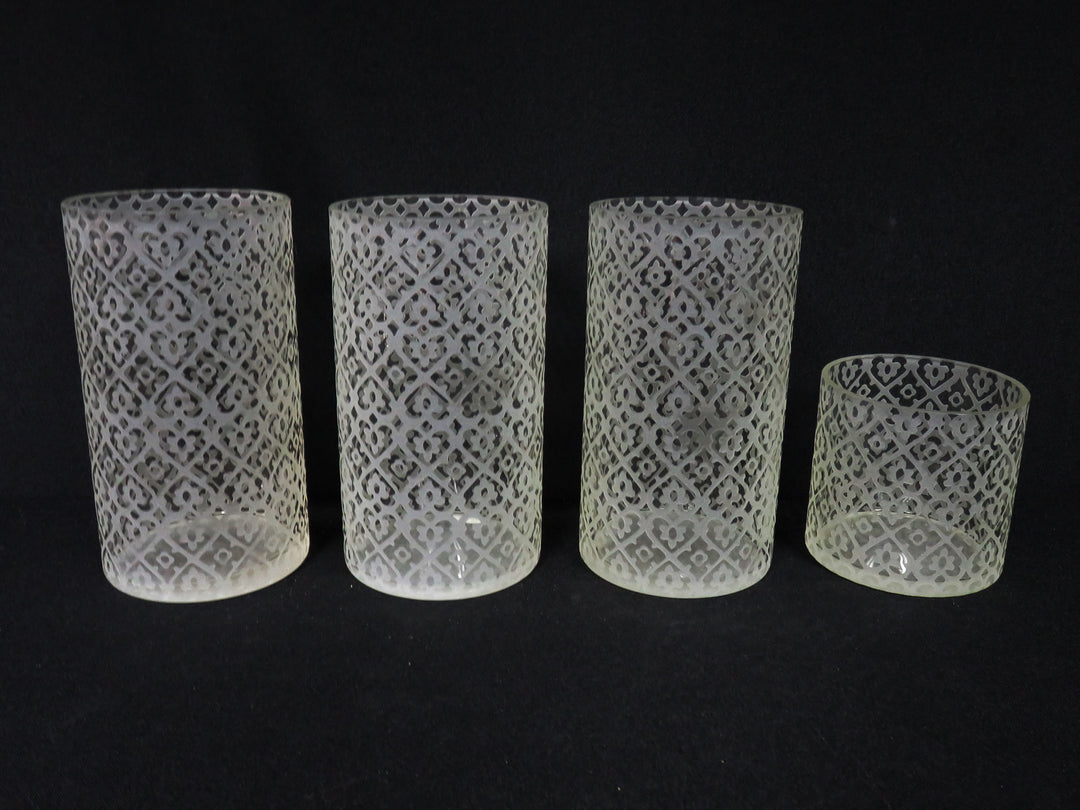Set of Glass Candleholders