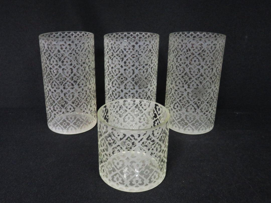 Set of Glass Candleholders