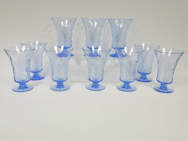 Blue Vintage Water Glasses