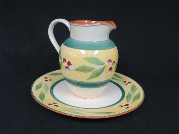 Crate & Barrel Platter & Pitcher