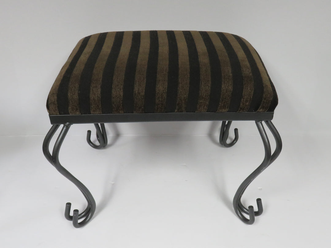 Striped Footstool