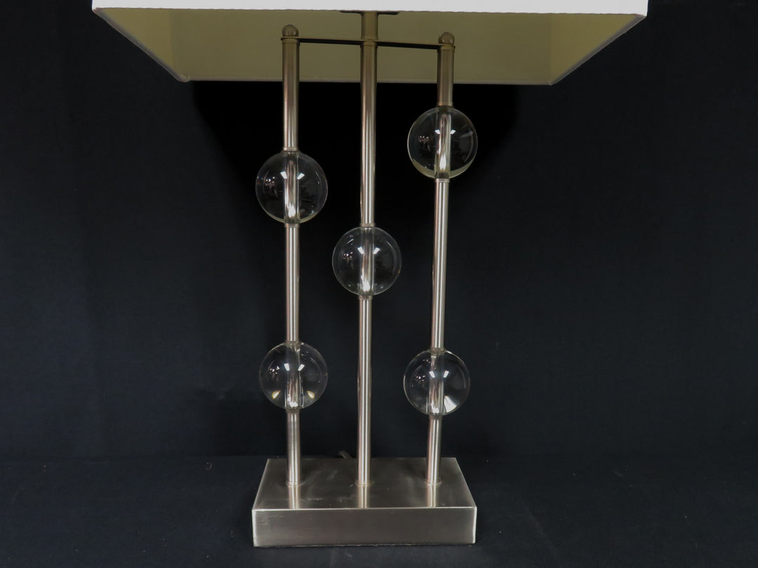 Glass and Metal Table Lamp