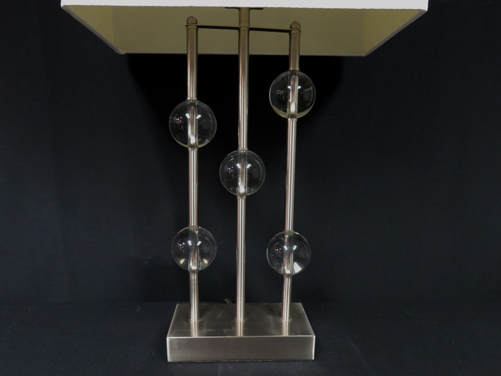 Glass and Metal Table Lamp