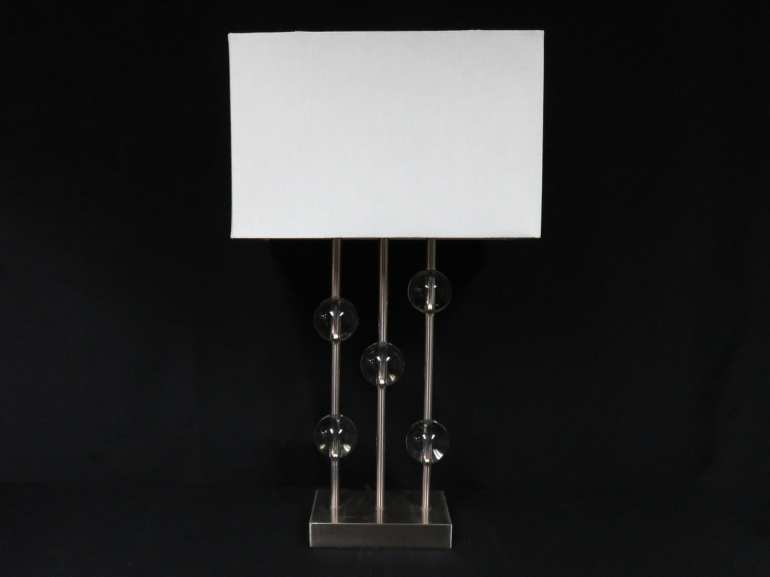 Glass and Metal Table Lamp
