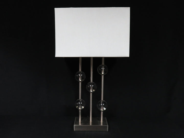 Glass and Metal Table Lamp