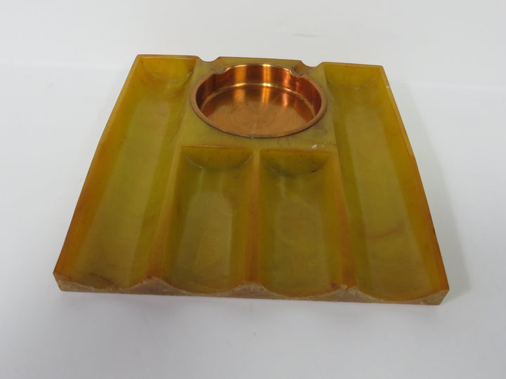 MCM Amber Bakelite Ashtray