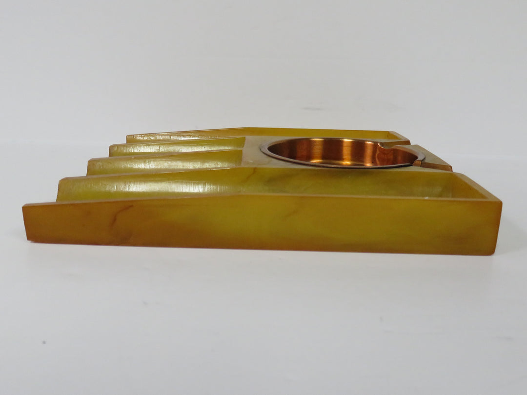 MCM Amber Bakelite Ashtray