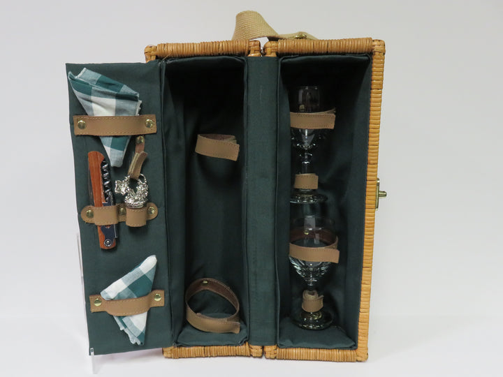 Wicker Wine Picnic Basket